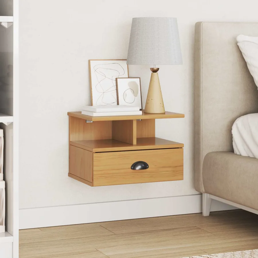 Cabinet de chevet HILL Marron miel 40 x 31 x 27 cm Pin massif
