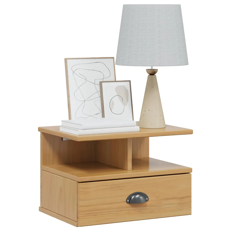 Cabinet de chevet HILL Marron miel 40 x 31 x 27 cm Pin massif - 3
