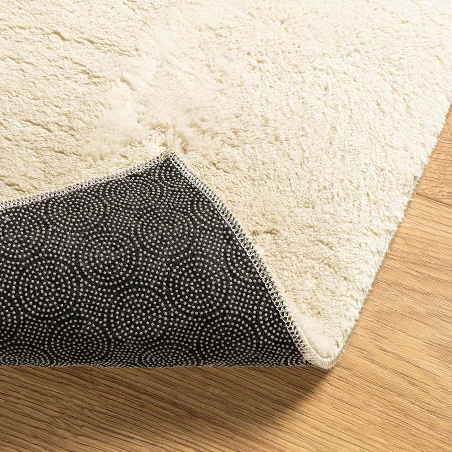 Tapis doux à poils moyens et lavable HUARTE Crème 80 x 500 cm - 4