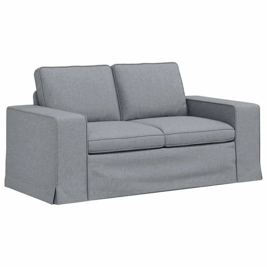 Ensemble de Canapés 2 pcs Gris clair 162 x 80 x 82 cm tissu - 5