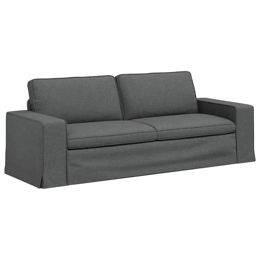 Ensemble de Canapés 2 pcs Gris foncé 222 x 80 x 82 cm tissu - 5