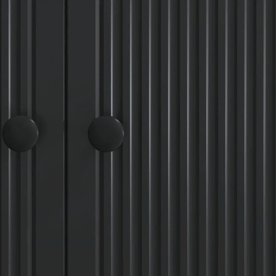 Buffet Noir 66 x 34,5 x 90 cm Bois d'ingénierie - 10