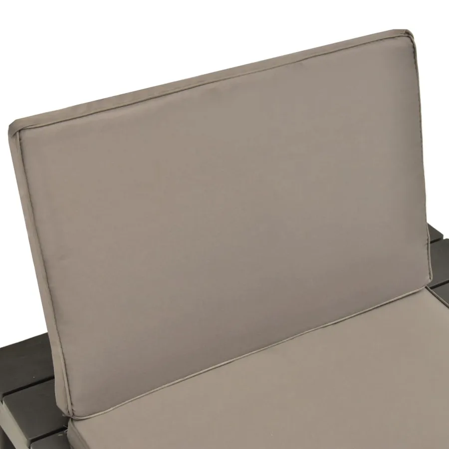Chaise de salon de jardin avec coussin Plastique Anthracite - 5