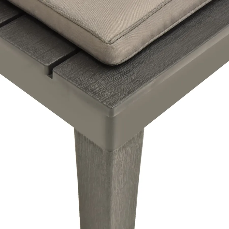 Chaise de salon de jardin avec coussin Plastique Anthracite - 6