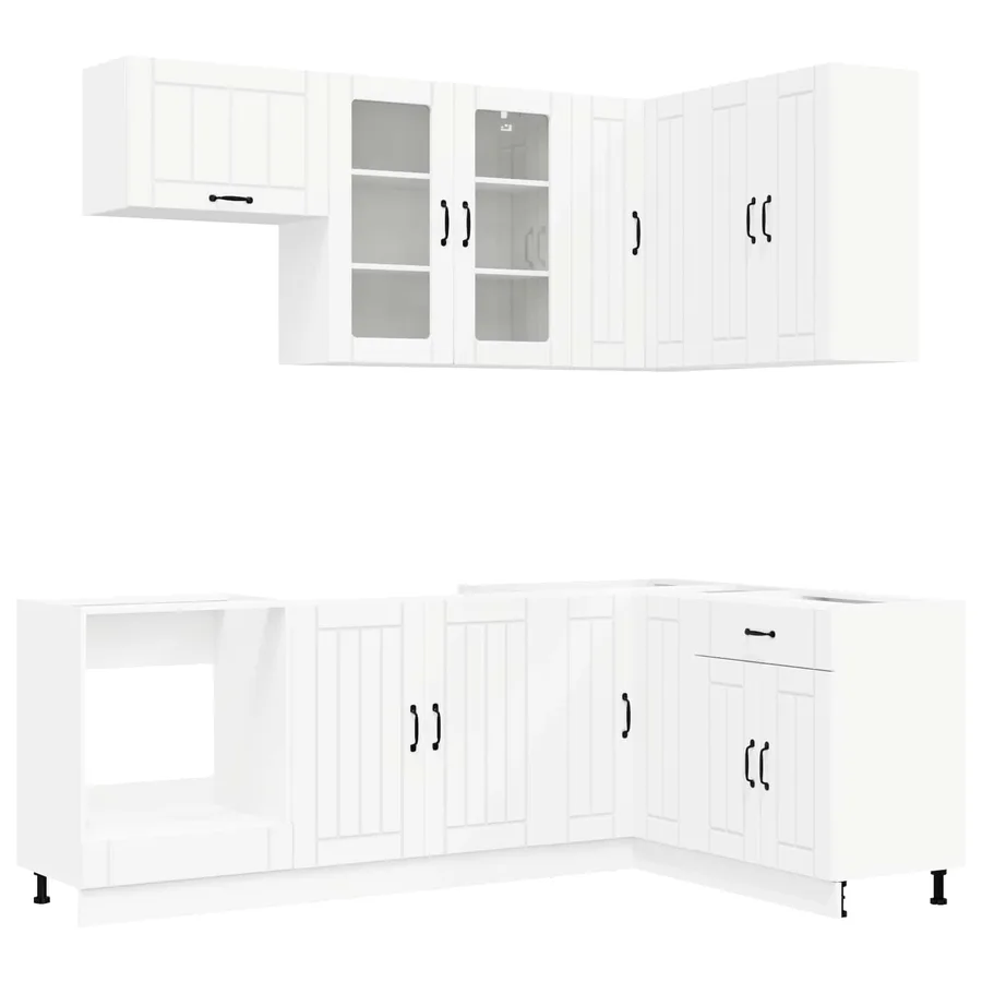 Unité de cuisine LUCCA 8 pcs Blanc Bois d'ingénierie - 2