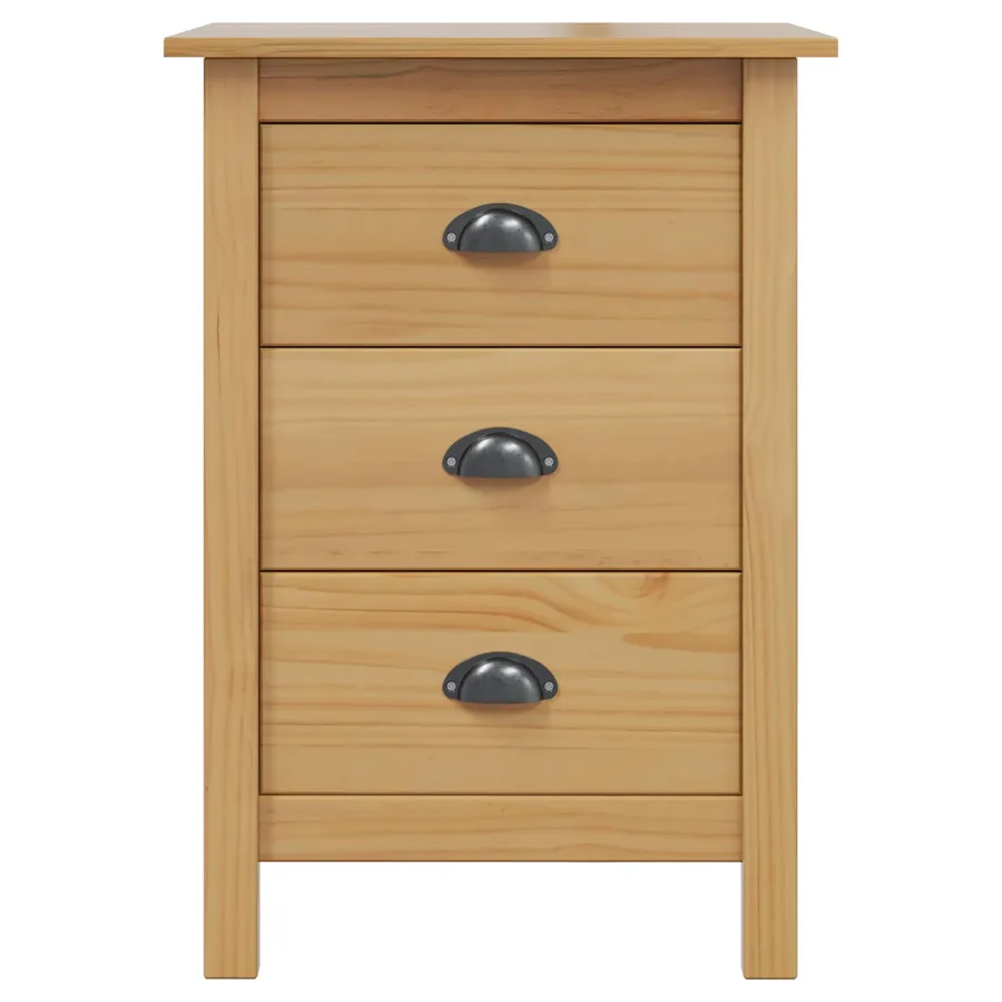 Cabinet de chevet avec tiroir HILL Marron miel 46 x 35 x 65 cm - 5