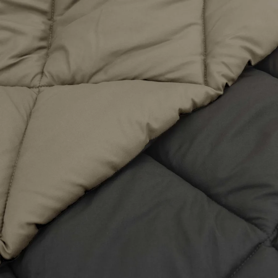 Duvet d'hiver Gris clair et anthracite 140 x 200 cm Microfibre - 9