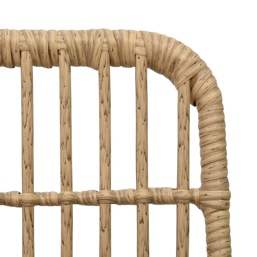 Chaises de jardin lot de 2 Résine tressée Chêne - 6