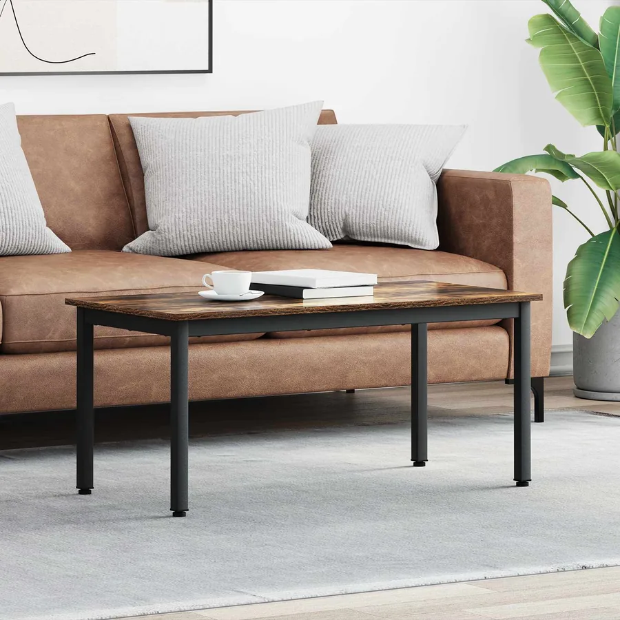 Table basse Chêne Fumé 100 x 50 x 45 cm Bois d'ingénierie