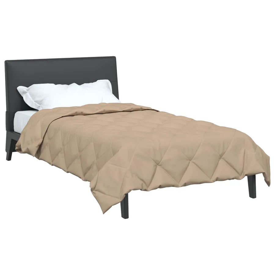 Duvet d'été simple Taupe 220 x 135 cm Microfibre - 3