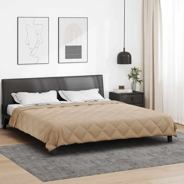 Duvet d'été simple Taupe 200 x 200 cm Microfibre