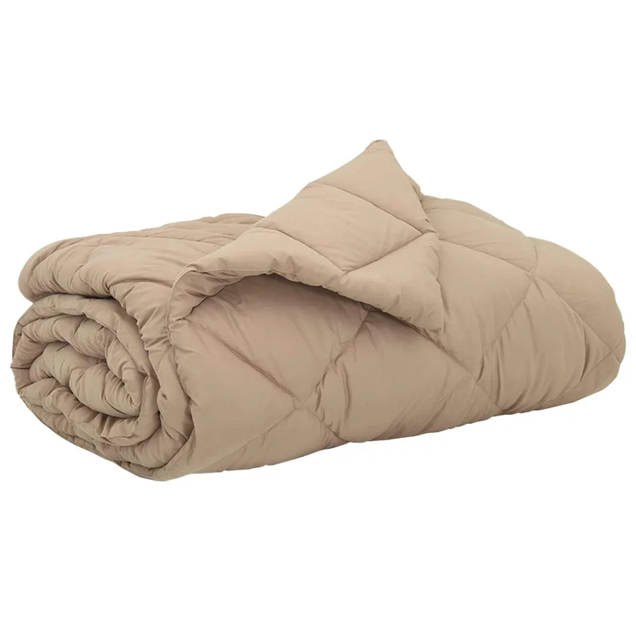 Duvet d'été simple Taupe 200 x 200 cm Microfibre - 2