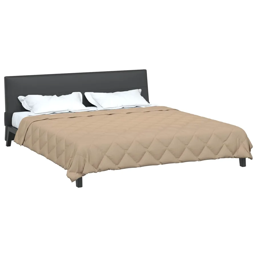 Duvet d'été simple Taupe 200 x 200 cm Microfibre - 3