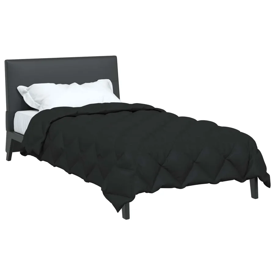 Duvet d'hiver Noir 155 x 220 cm Microfibre - 3