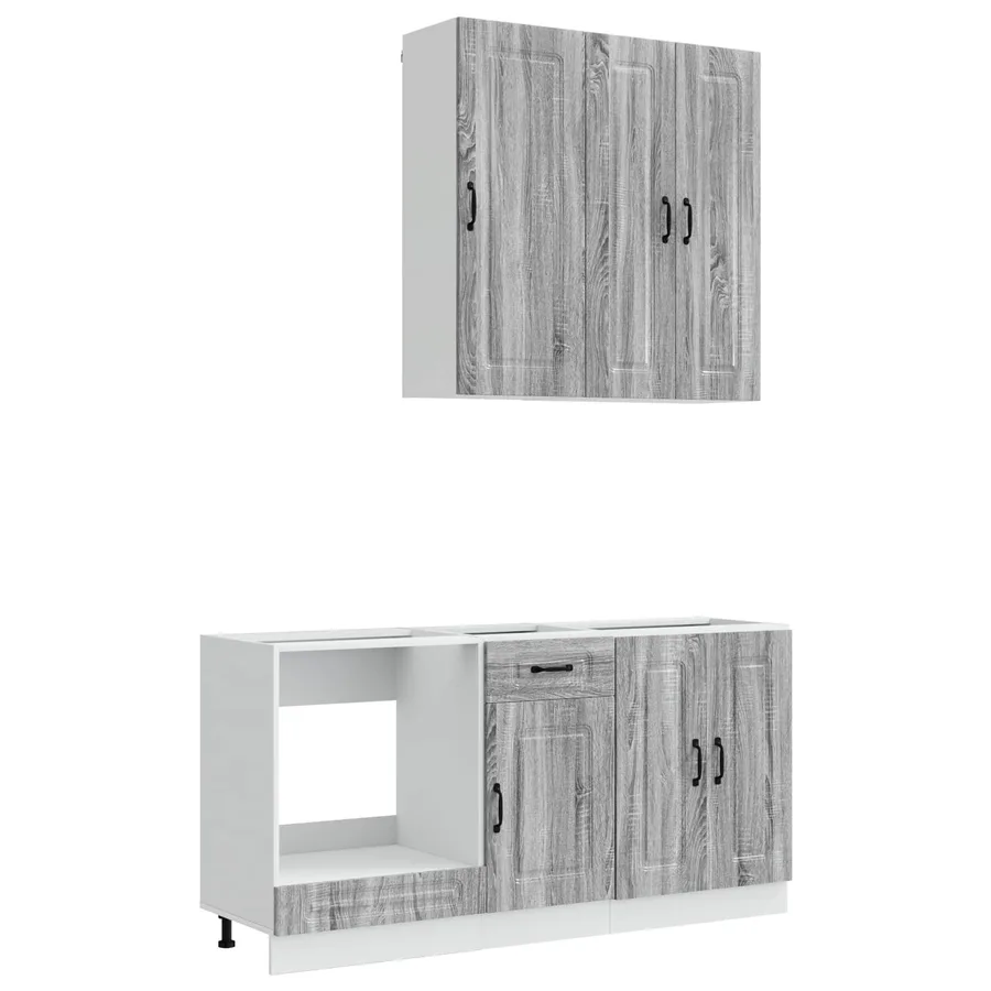 Unité de cuisine KALMAR 5 pcs Sonoma gris Bois d'ingénierie - 2