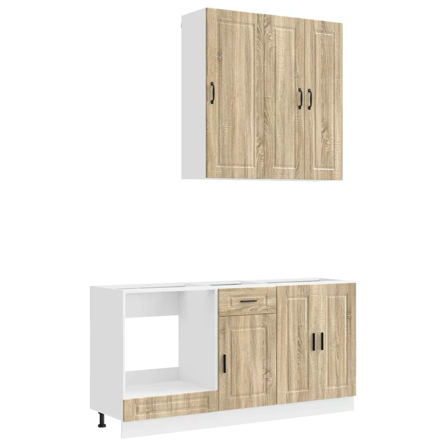Unité de cuisine PORTO 5 pcs Chêne Sonoma Bois d'ingénierie - 2