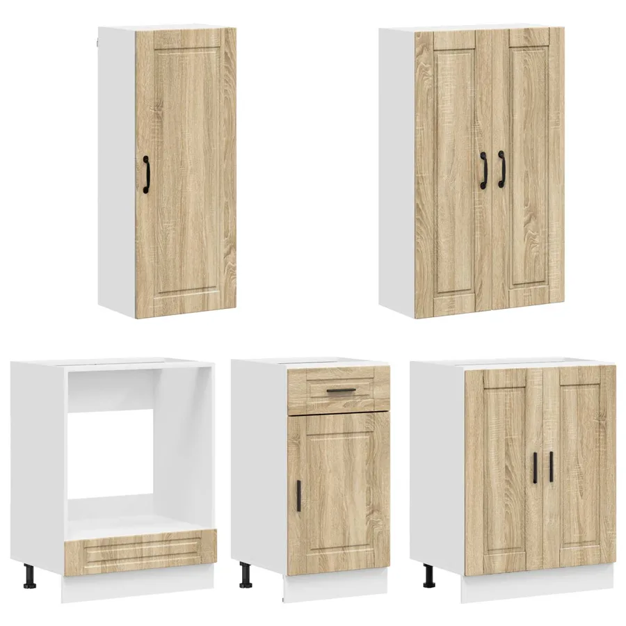 Unité de cuisine PORTO 5 pcs Chêne Sonoma Bois d'ingénierie - 3