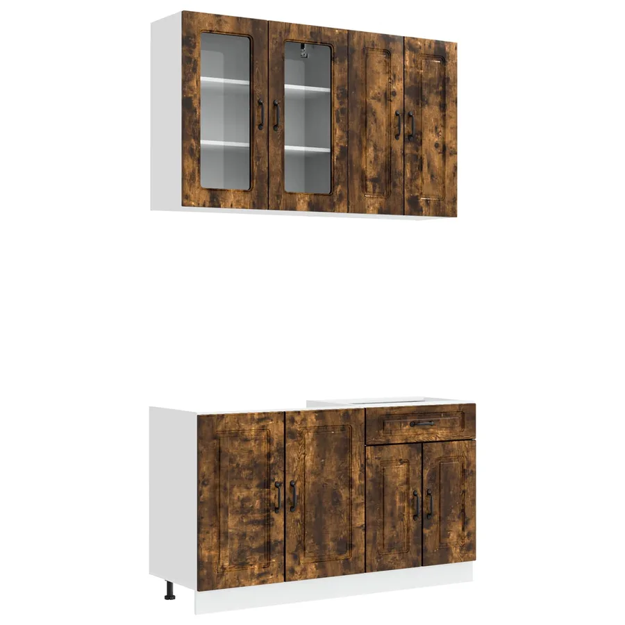 Unité de cuisine KALMAR 4 pcs Chêne fumé Bois d'ingénierie - 2