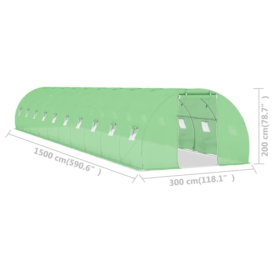 Serre 45 m² 15x3x2 m - 11