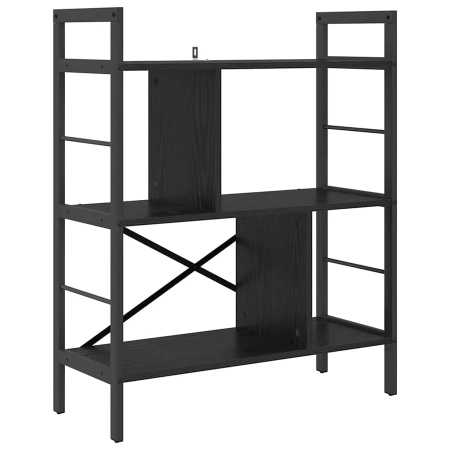Étagère Chêne noir 75 x 30 x 91 cm Bois d'ingénierie - 2