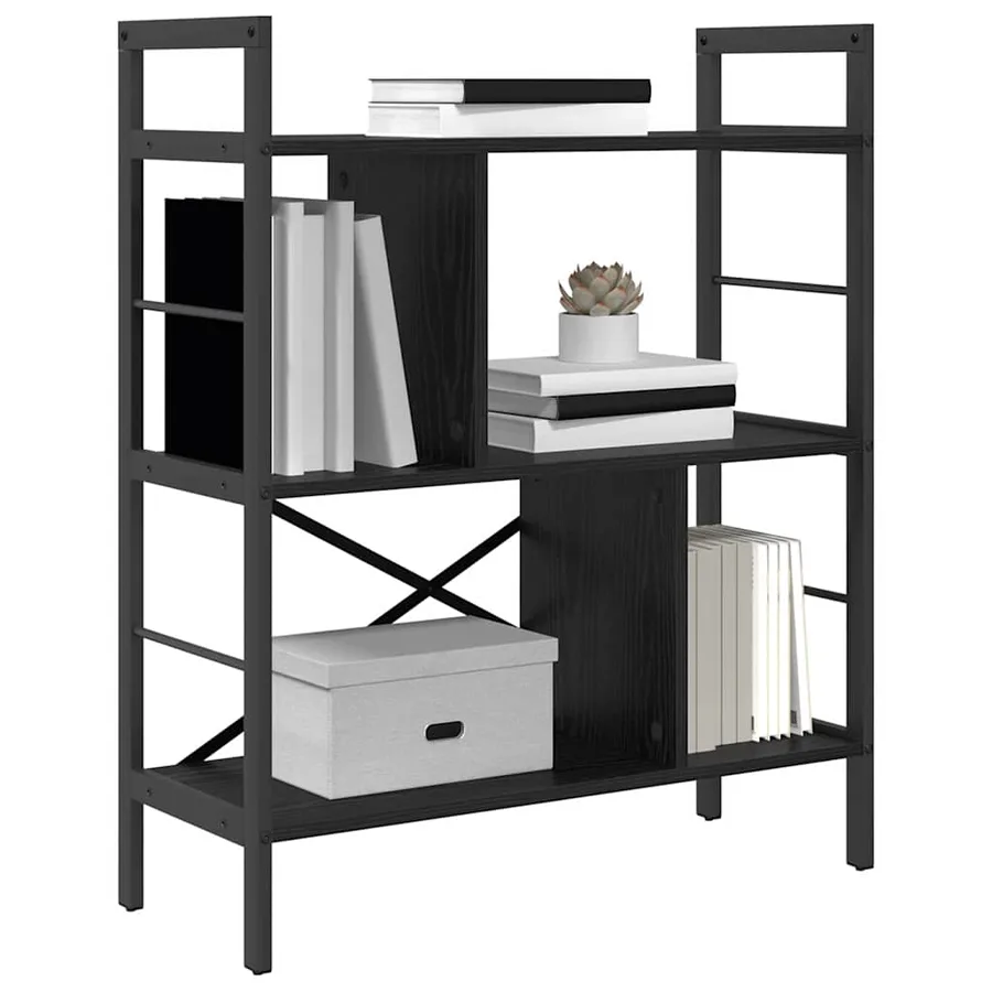 Étagère Chêne noir 75 x 30 x 91 cm Bois d'ingénierie - 3