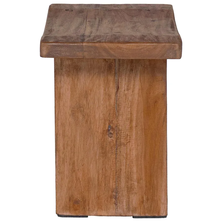 Tabouret Naturel 40 x 25 x 31 cm Bois d'Acajou - 6