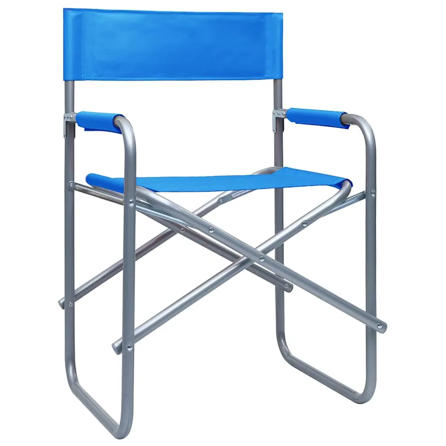 Chaises de metteur en scène lot de 2 Acier Bleu - 2