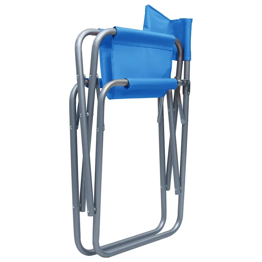 Chaises de metteur en scène lot de 2 Acier Bleu - 6