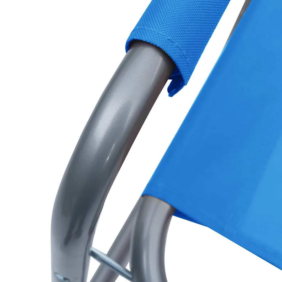 Chaises de metteur en scène lot de 2 Acier Bleu - 8