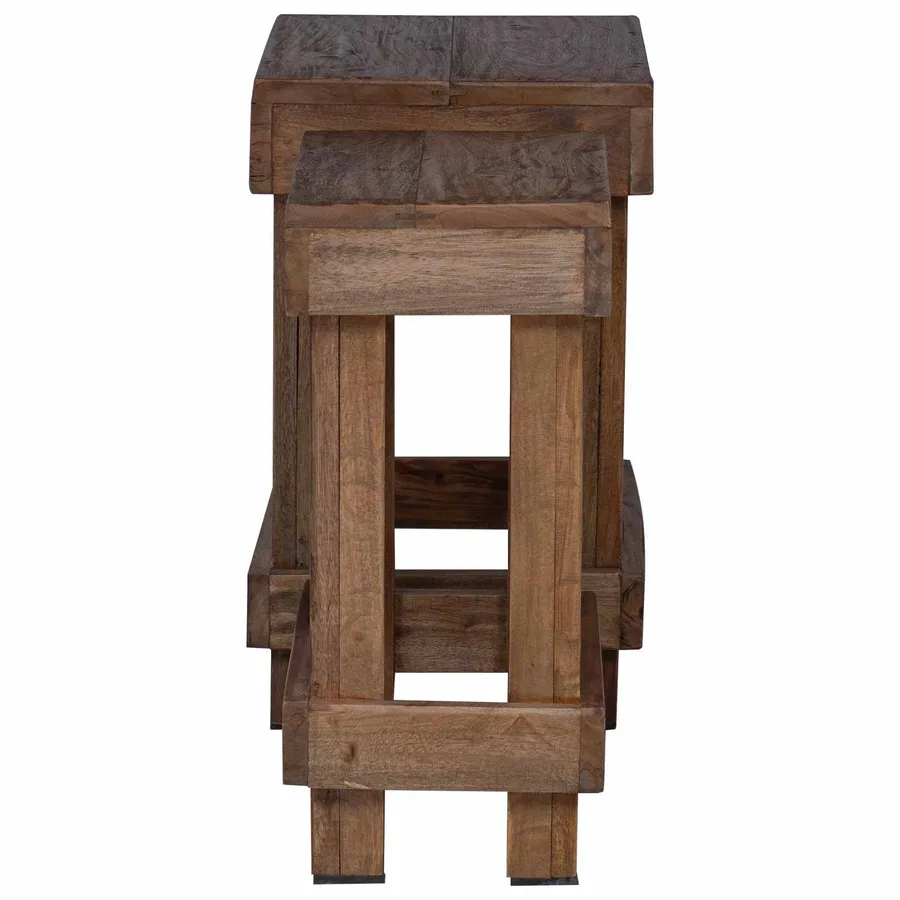 Support de Plante 2 pcs Marron 70 x 11 x 27 cm Bois d'Acajou - 6