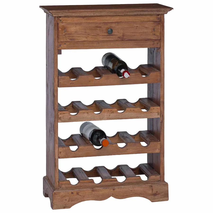 Étagère à vin 55 x 23 x 85 cm Bois de Mahogany Massif - 3