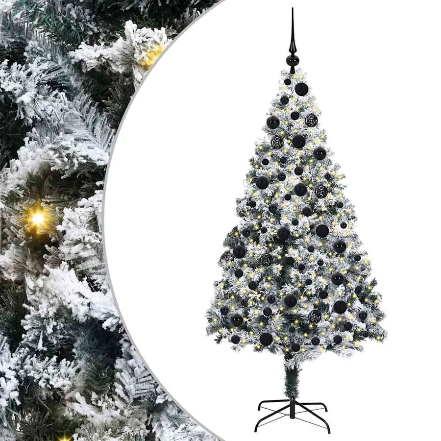 Sapin de Noël artificiel Blanc 180 cm PVC, Acier et Plastique - 2