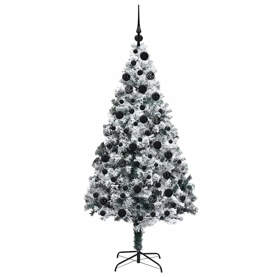 Sapin de Noël artificiel Blanc 180 cm PVC, Acier et Plastique - 4