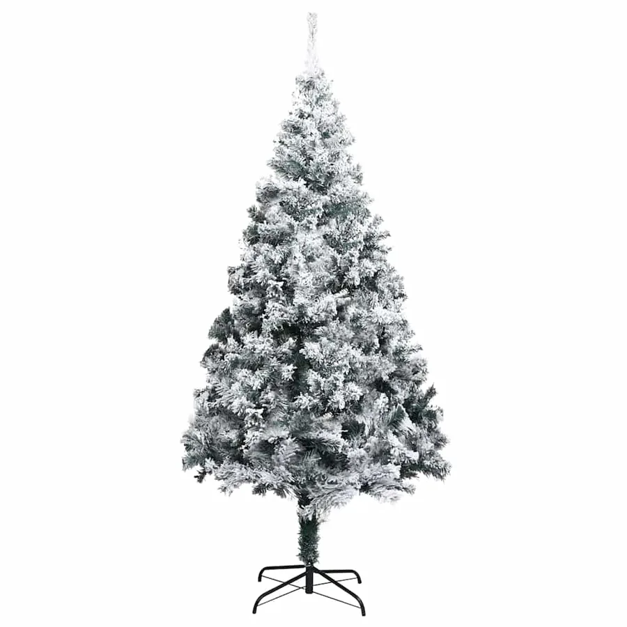 Sapin de Noël artificiel Blanc 180 cm PVC, Acier et Plastique - 5