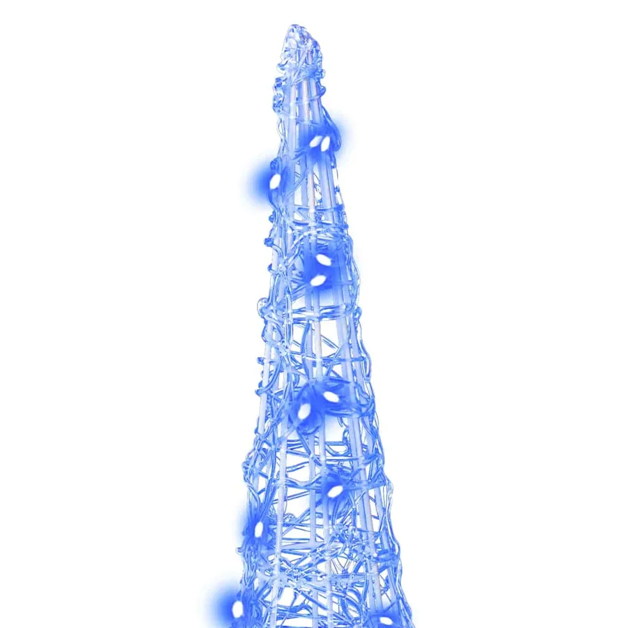 Sapin de Noël avec 90 LED 3 pcs Bleu 20 x 20 x 80 cm Acrylique - 7