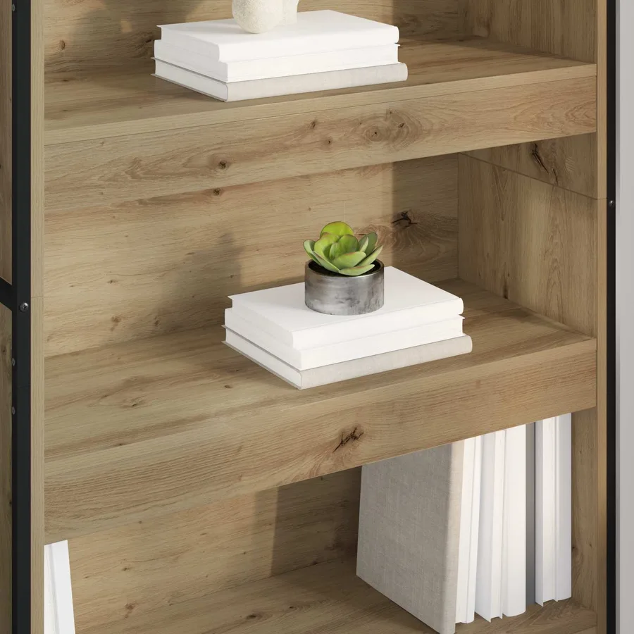 Bibliothèque 80 x 30 x 155 cm Bois d'ingénierie Chêne artisan - 4
