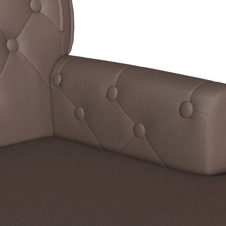 Banc Chesterfield Marron 119,5 x 64,5 x 75 cm Cuir synthétique - 7