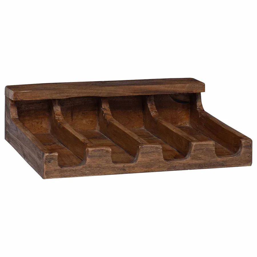 Étui Marron 36 x 30 x 10 cm Bois de Mahogany Massif - 4