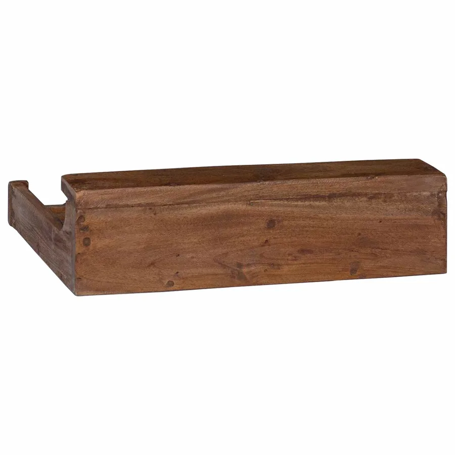 Étui Marron 36 x 30 x 10 cm Bois de Mahogany Massif - 7