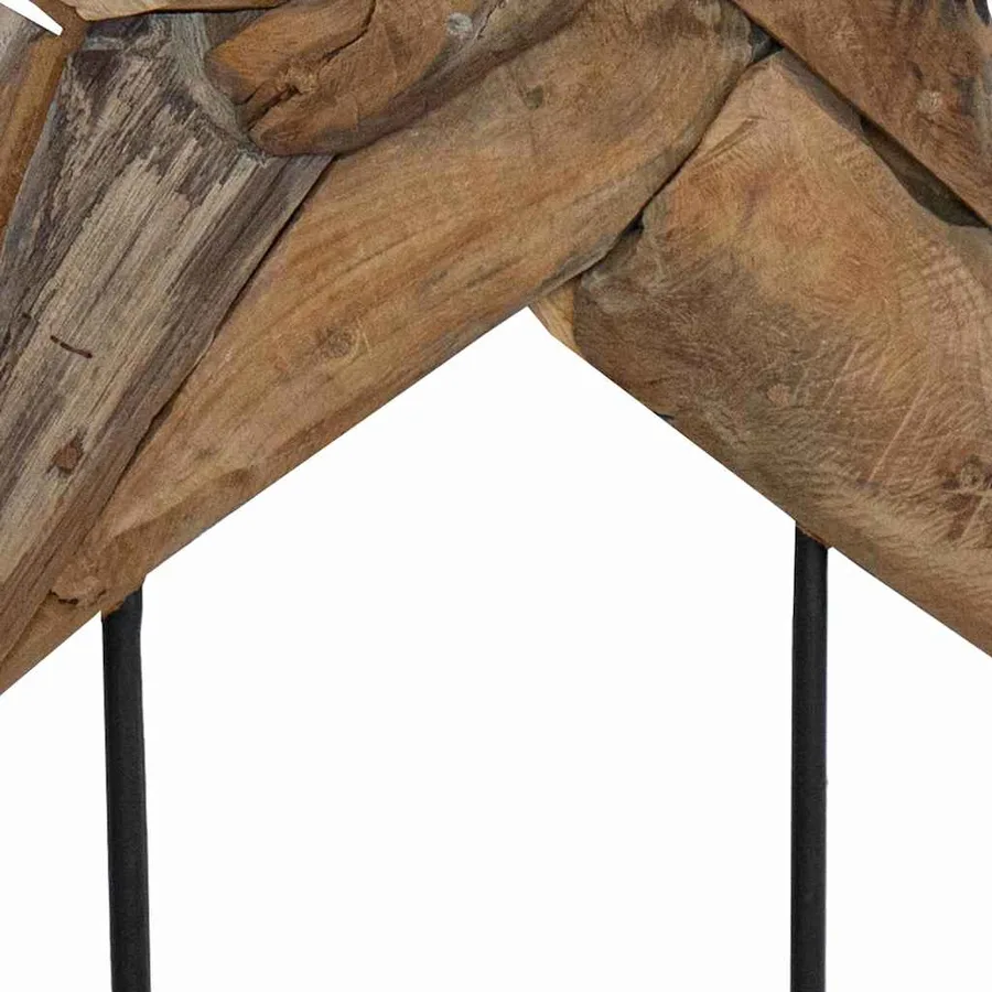 Étoile de Noël Marron 59,5 x 18 x 74 cm Bois de teck massif - 9
