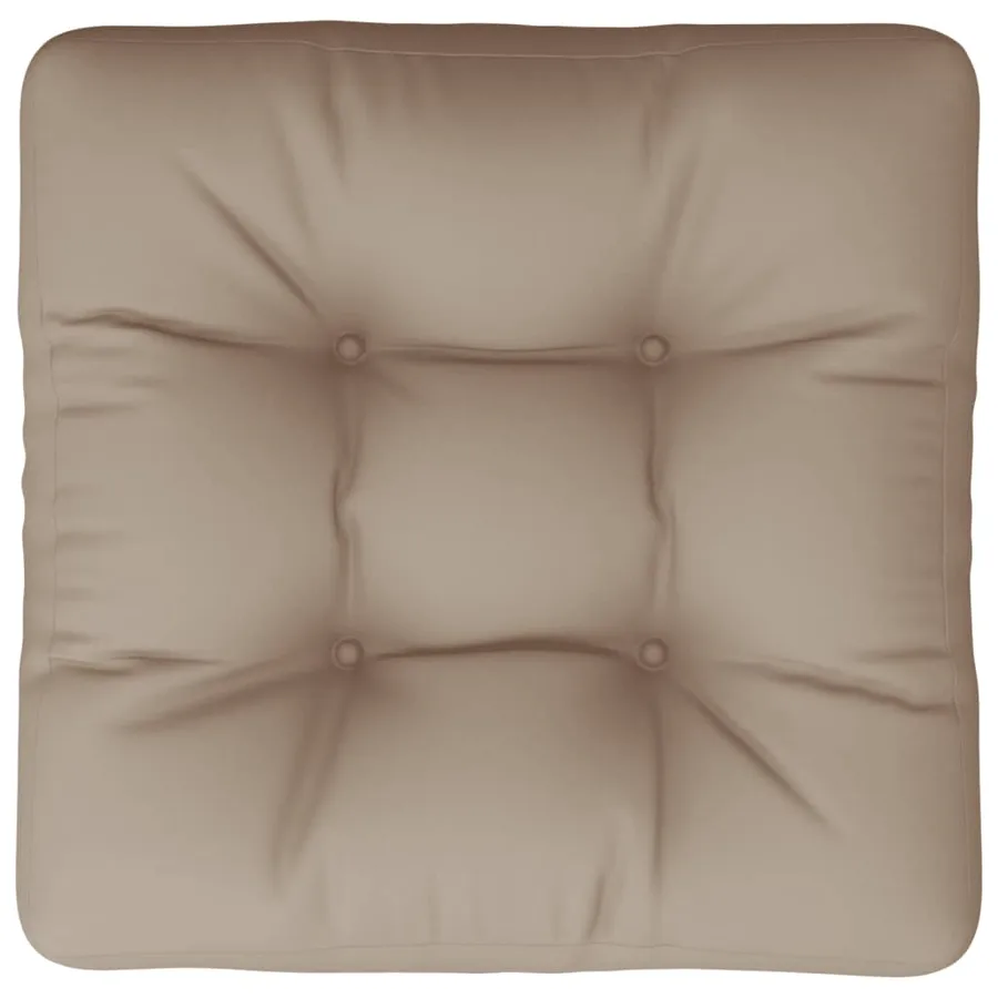 Coussin de palette taupe 50x50x12 cm tissu - 6