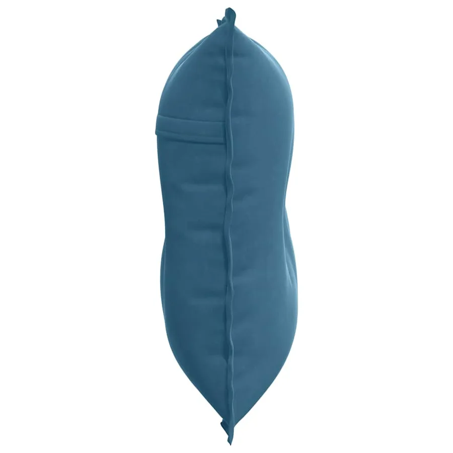 Coussin de Dos Bleu 80 x 50 cm Tissu en velours côtelé - 6