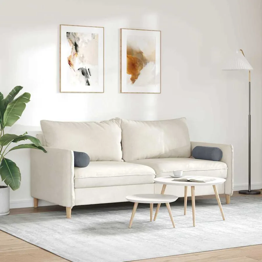 Coussins d'accent 2 pcs Gris foncé Ø 15 x 40 cm - 4