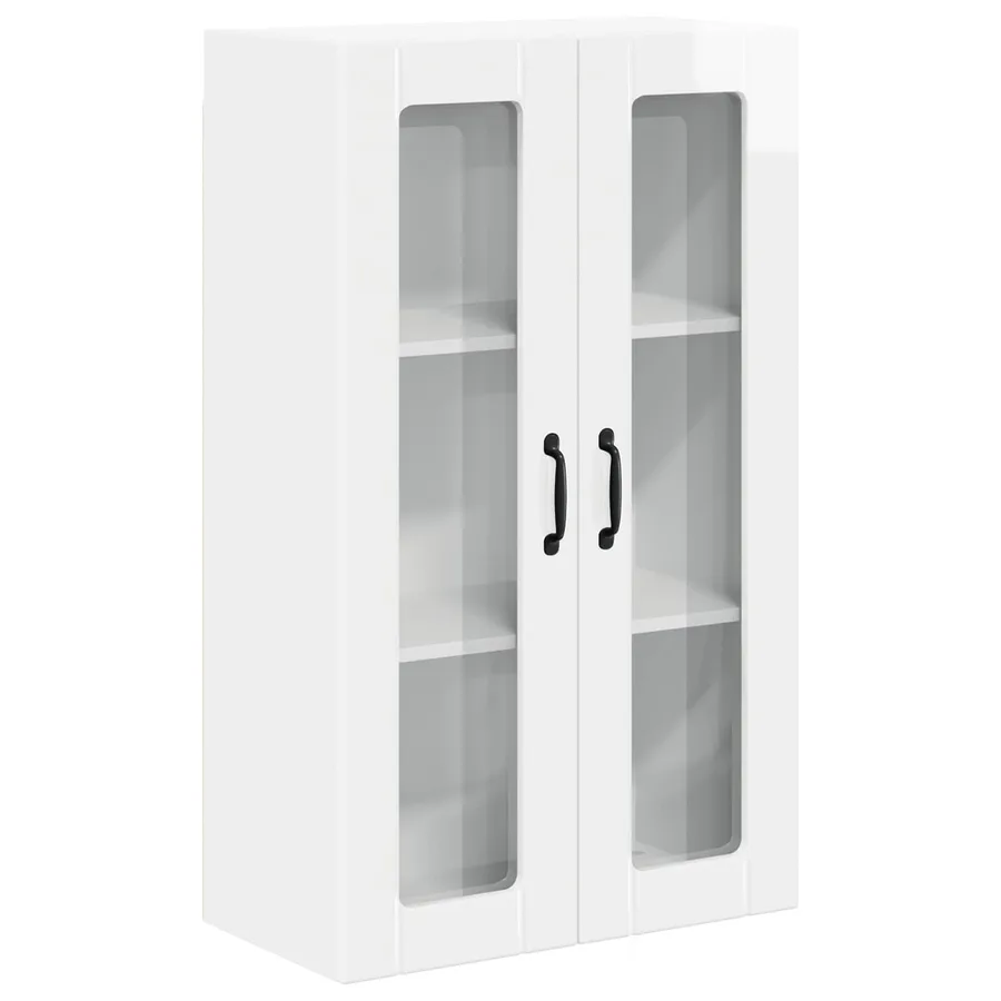 Cabinet en verre mural LUCCA Blanc brillant 60 x 31 x 100 cm - 2