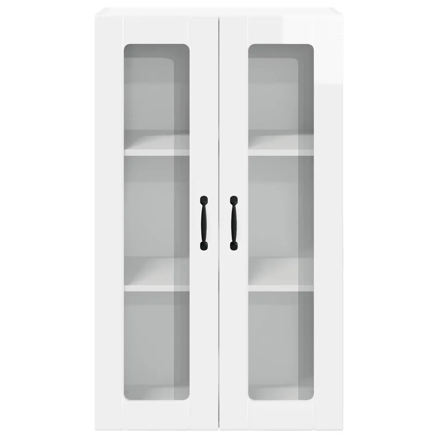 Cabinet en verre mural LUCCA Blanc brillant 60 x 31 x 100 cm - 6