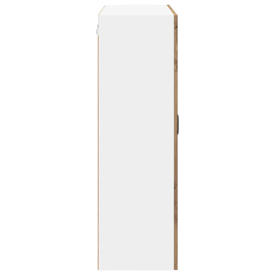 Cabinet en verre mural LUCCA Chêne artisanal 80 x 31 x 100 cm - 7