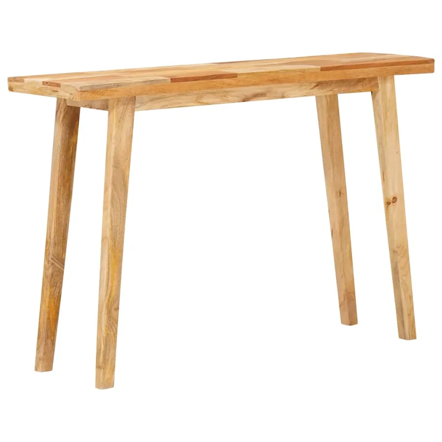 Table à dîner Naturel 100 x 35 x 75 cm Bois de mangue massif - 2