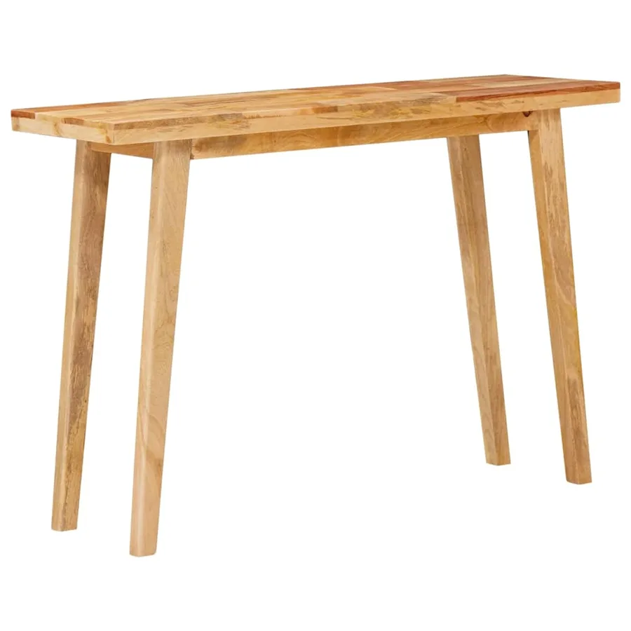 Table à dîner Naturel 100 x 35 x 75 cm Bois de mangue massif - 3