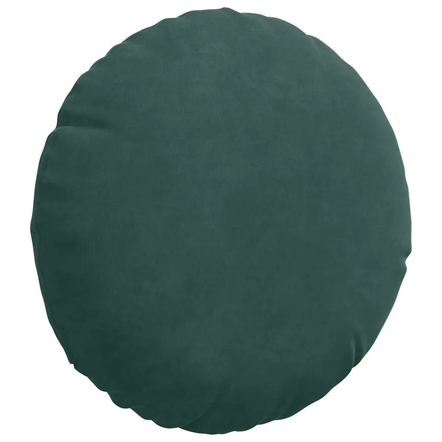 Coussins de siège 2 pcs Vert foncé Ø30 x 13 cm Velours - 5