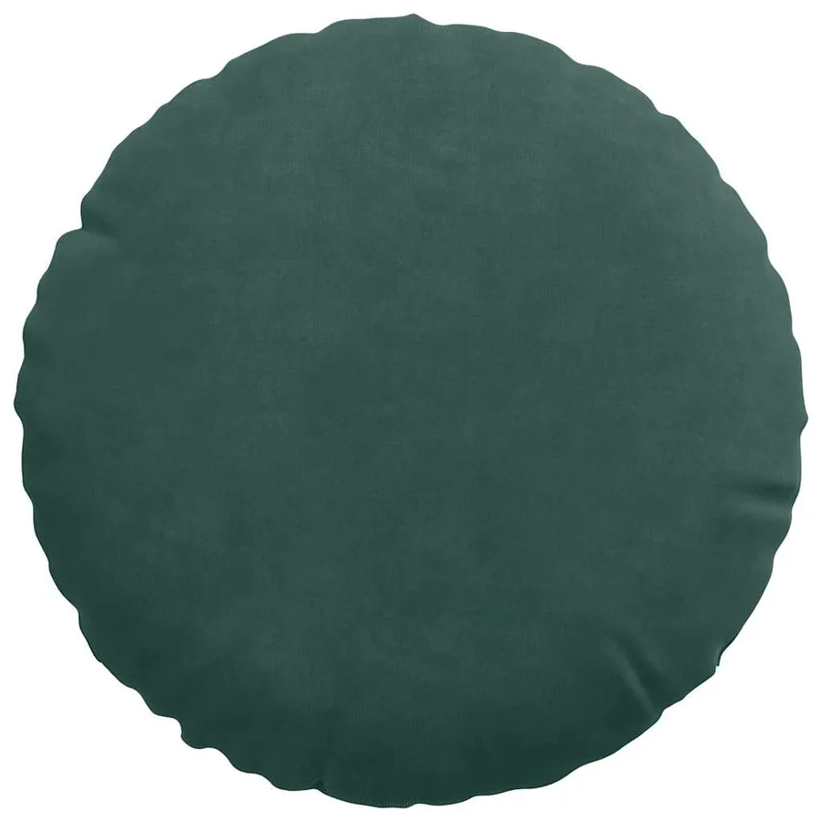 Coussins de siège 2 pcs Vert foncé Ø30 x 13 cm Velours - 6